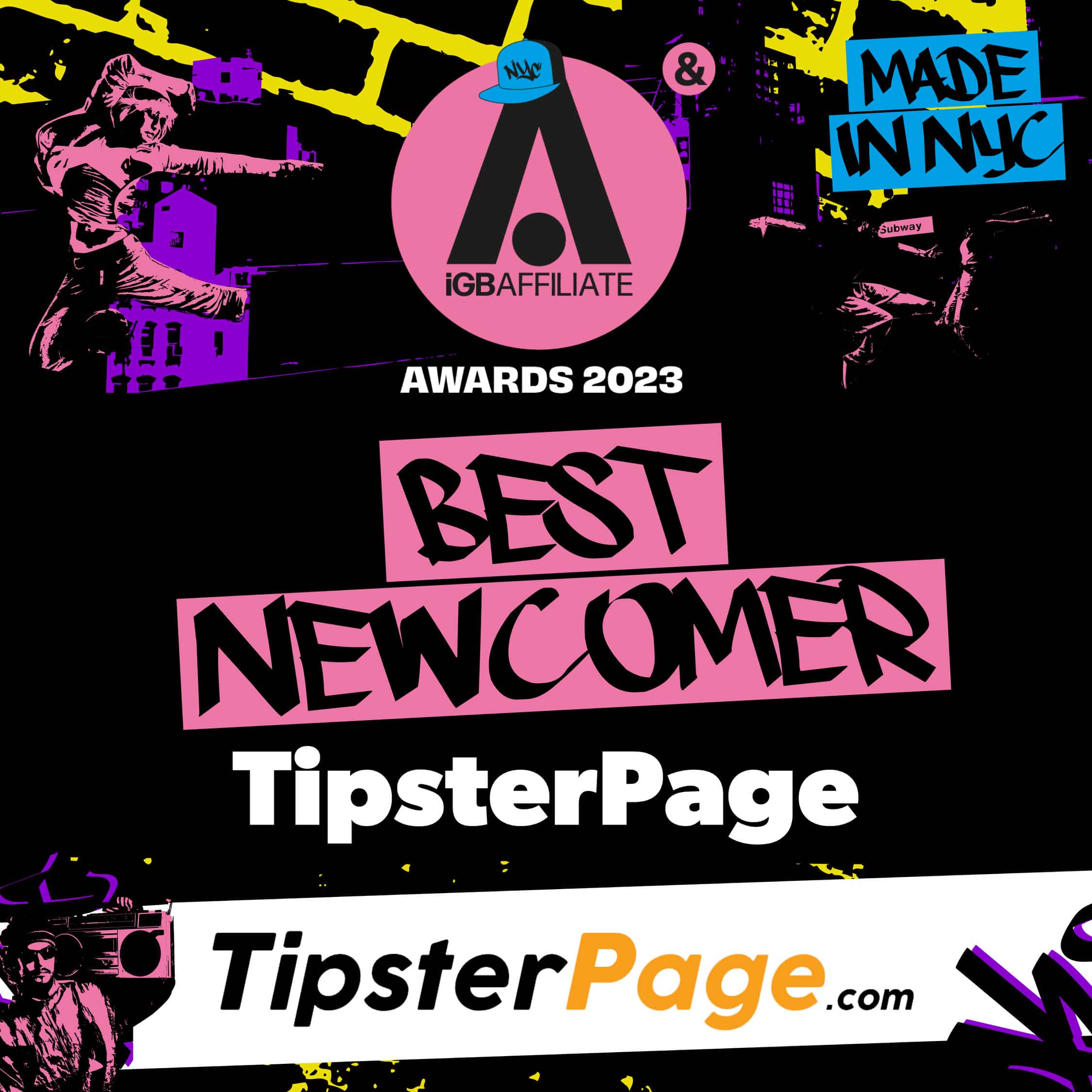 TipsterPage ganadora del IGB Affiliate Awards Best Newcomer 2023